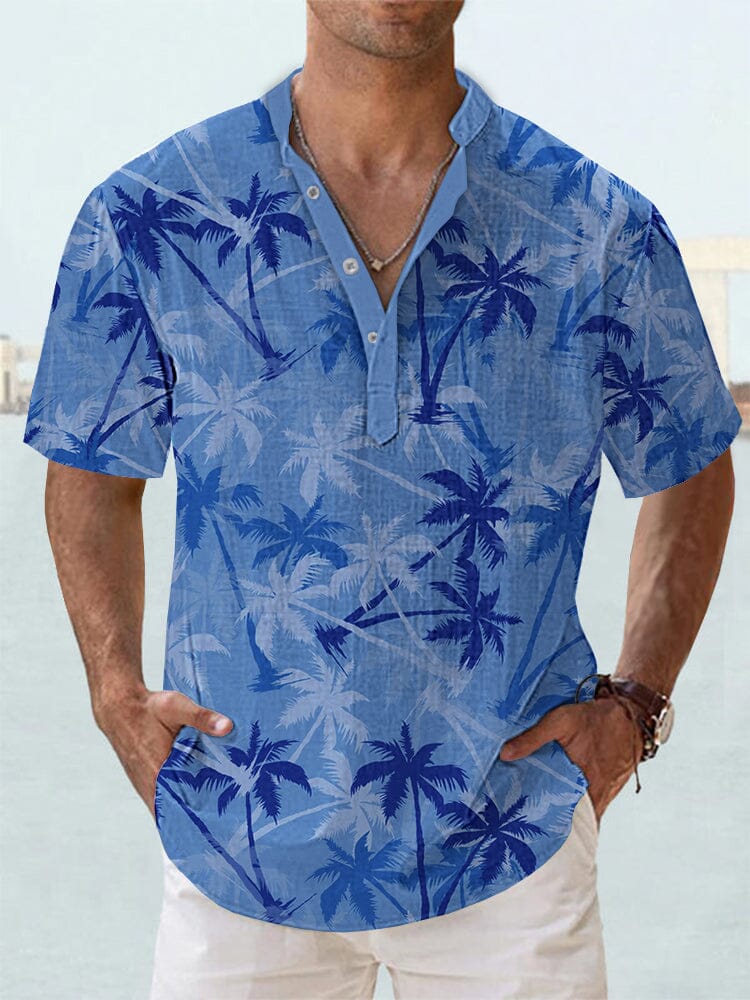 COOFANDY - Soft Cotton Linen Hawaiian Shirt