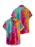 Graffiti Painted Cotton Linen Shirt Shirts coofandystore 