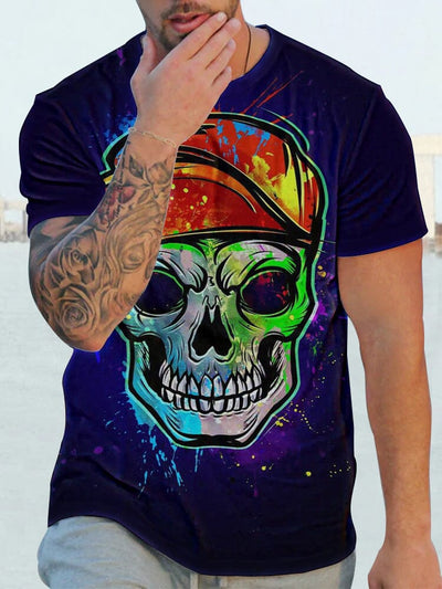 Stylish Skull Printed T-Shirt T-shirt coofandystore PAT2 S 