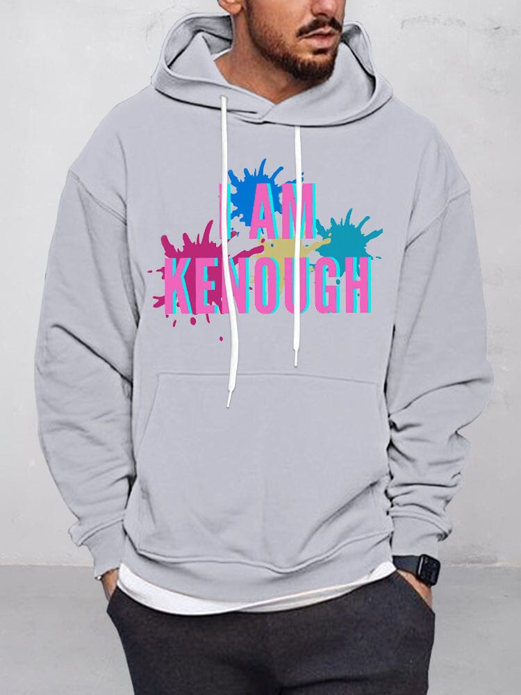 Cozy Word Printed Hoodie Hoodies coofandy Light Grey S 