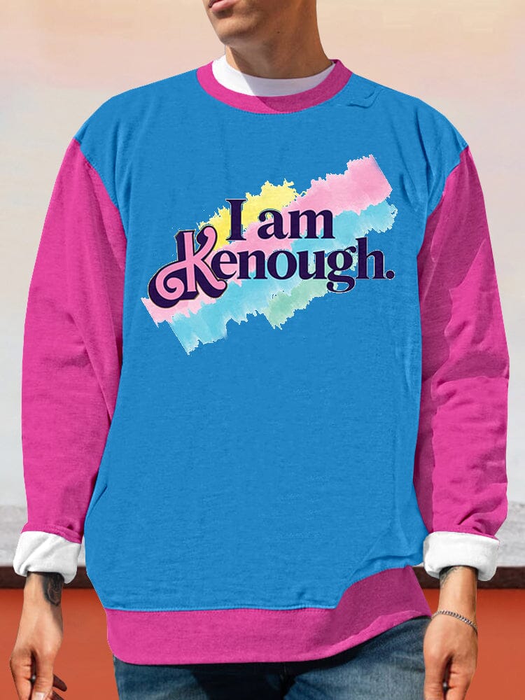 Creative Colorful Word Printed Hoodie Sweatshirts coofandy Blue/Pink S 