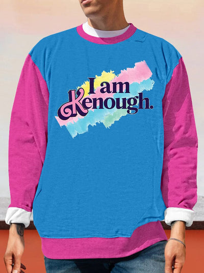 Creative Colorful Word Printed Hoodie Sweatshirts coofandy Blue/Pink S 