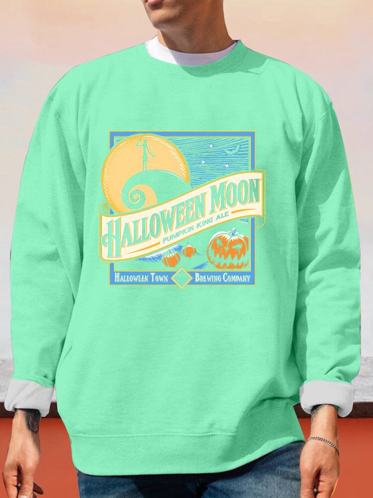 Casual Halloween Graphic Sweatshirt Hoodies coofandy Green S 