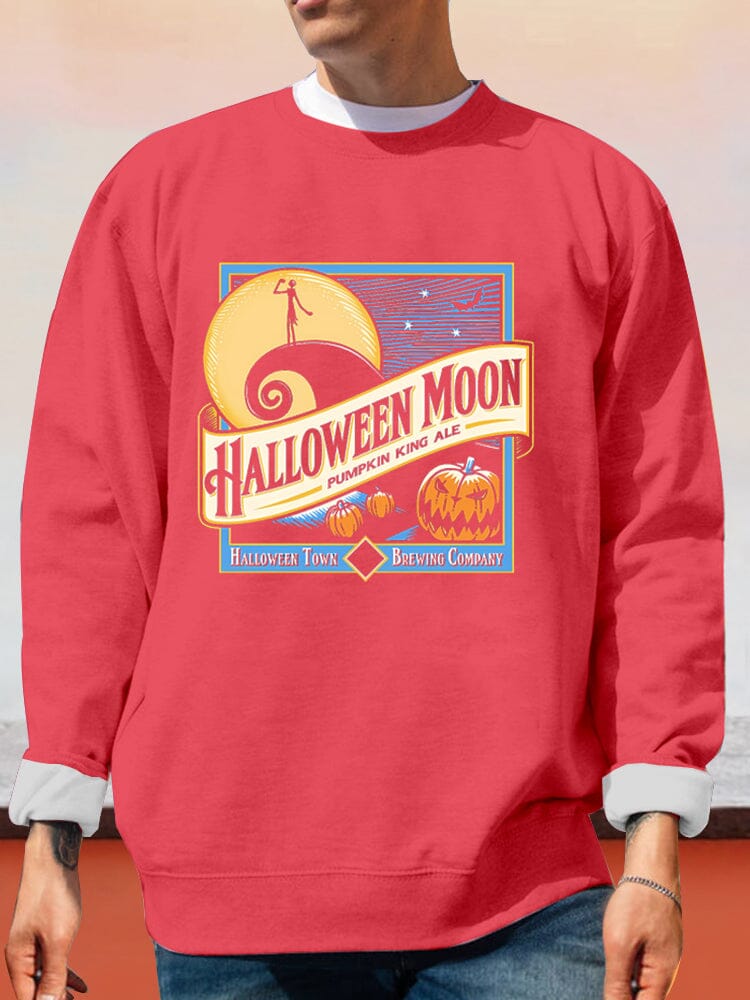 Casual Halloween Graphic Sweatshirt Hoodies coofandy Red S 