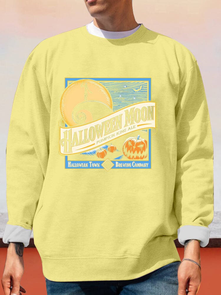 Casual Halloween Graphic Sweatshirt Hoodies coofandy Yellow S 