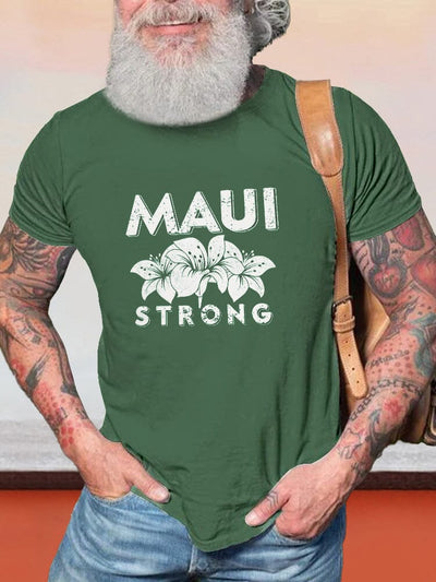Casual Maui Printed T-shirt T-shirt coofandy Green S 