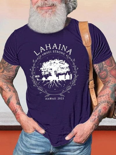 Cozy Lahaina Graphic T-shirt T-shirt coofandy Navy Blue S 