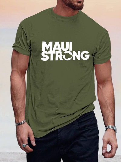 Casual Maui Print T-shirt T-shirt coofandystore Army Green S 