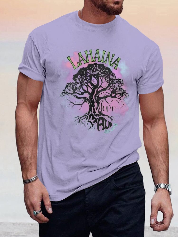 Casual Lahaina Graphic T-shirt T-shirt coofandystore Purple S 