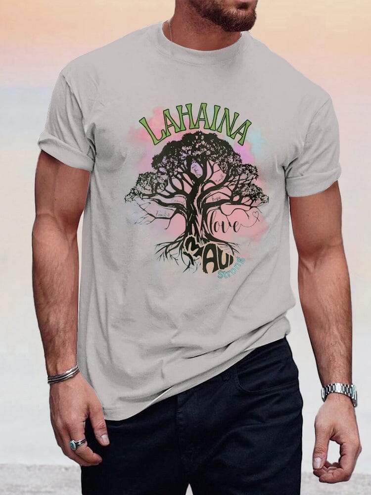 Casual Lahaina Graphic T-shirt T-shirt coofandystore Grey S 