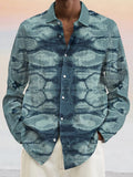 Abstract Graphic Cotton Linen Shirt Shirts coofandystore PAT6 S 