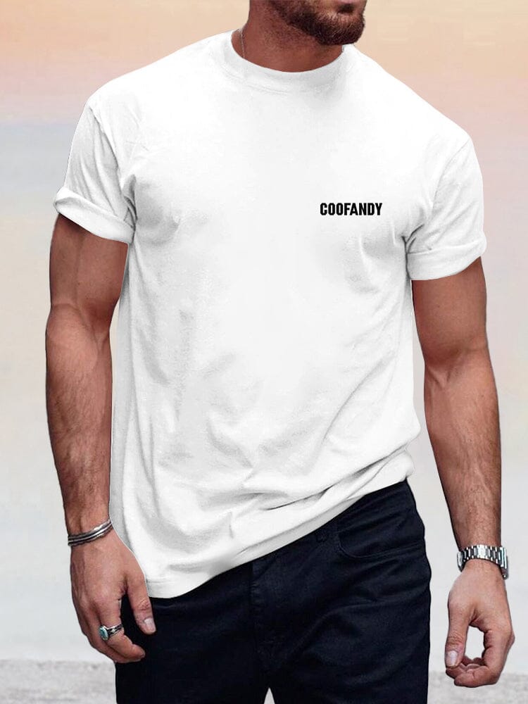 Casual Simple Logo T-shirt T-Shirt coofandystore White S 