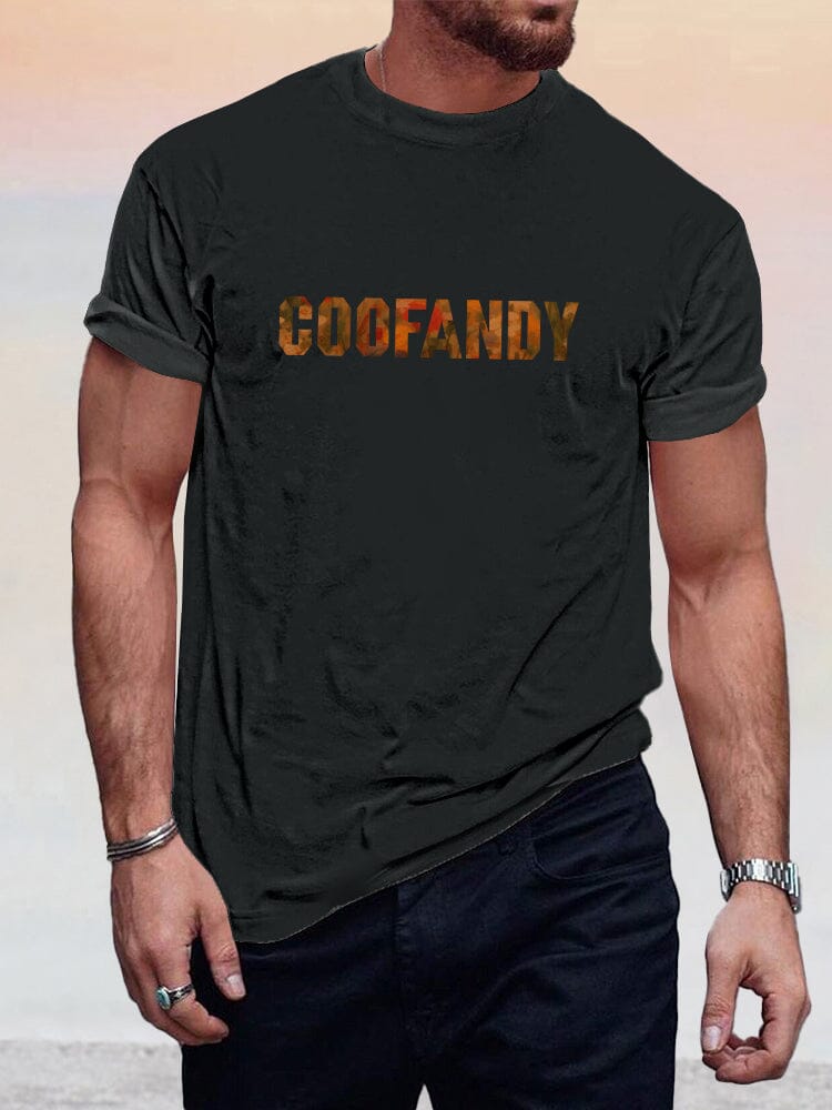 Cozy Basic Logo Print T-shirt T-Shirt coofandystore Black S 