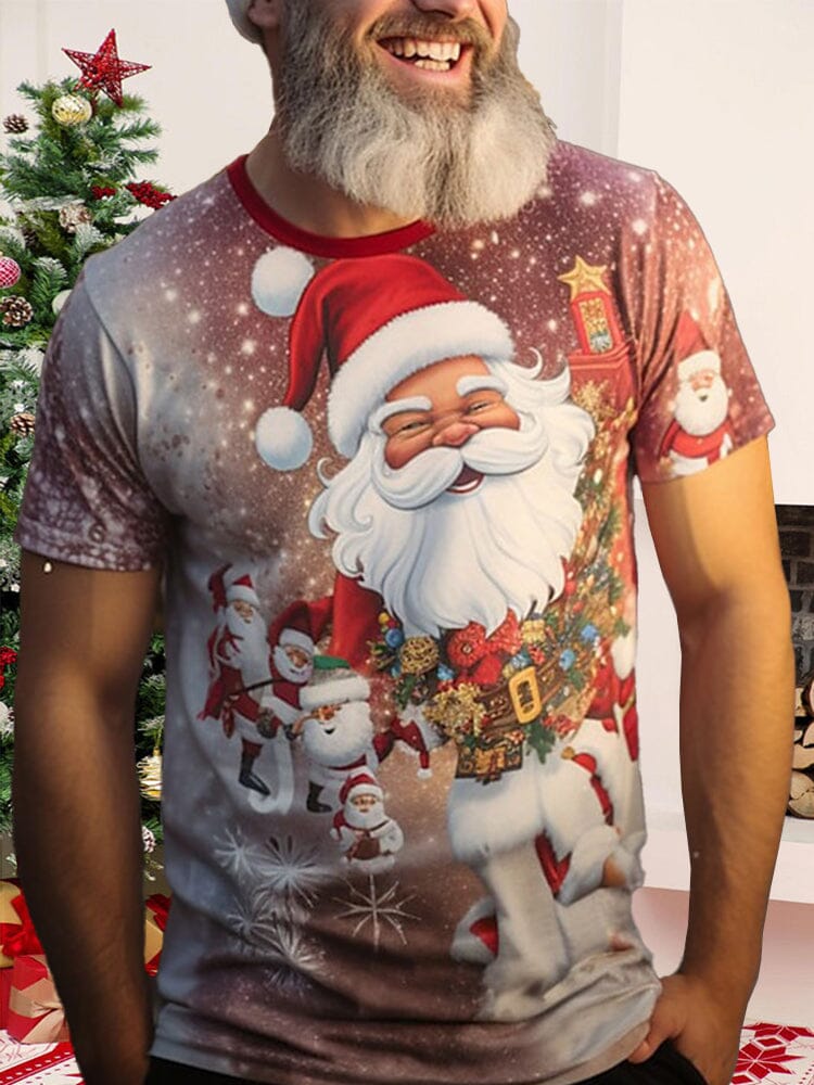 Creative Santa Claus Printed T-shirt T-Shirt coofandy 