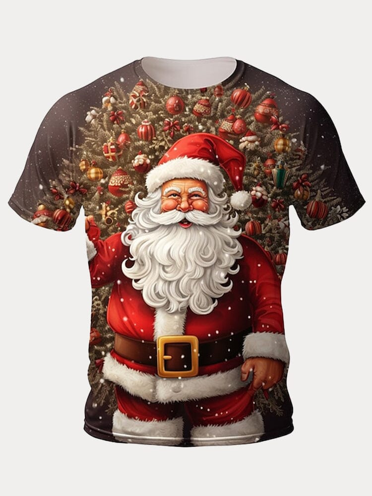 Creative Santa Claus Printed T-shirt T-Shirt coofandy PAT3 S 