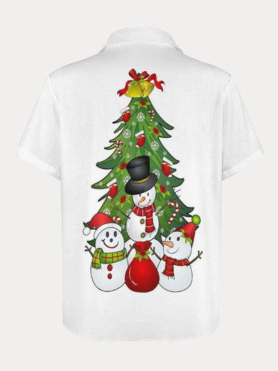 Creative Christmas Tree Printed Shirt Shirts coofandy 