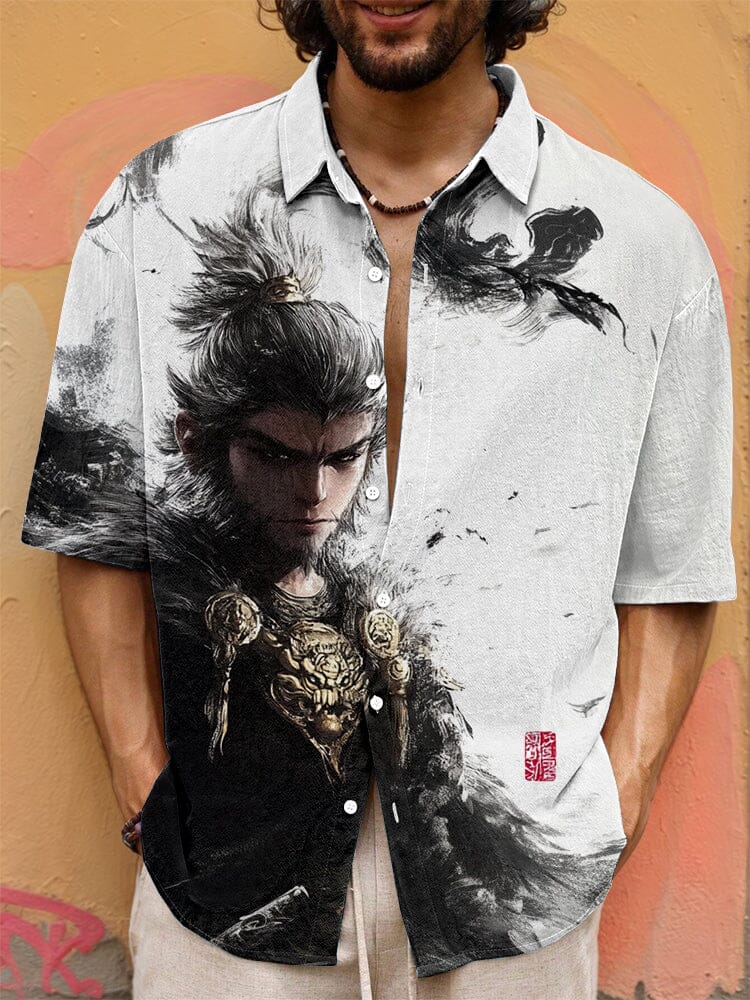 Black Myth Wukong Cotton Shirt T-shirt coofandy PAT3 S 