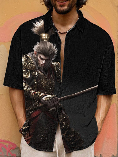 Black Myth Wukong Cotton Shirt T-shirt coofandy PAT4 S 