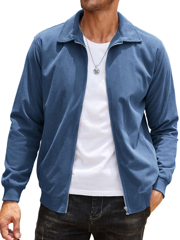 Casual Zip Up Corduroy Bomber Jacket (US Only)