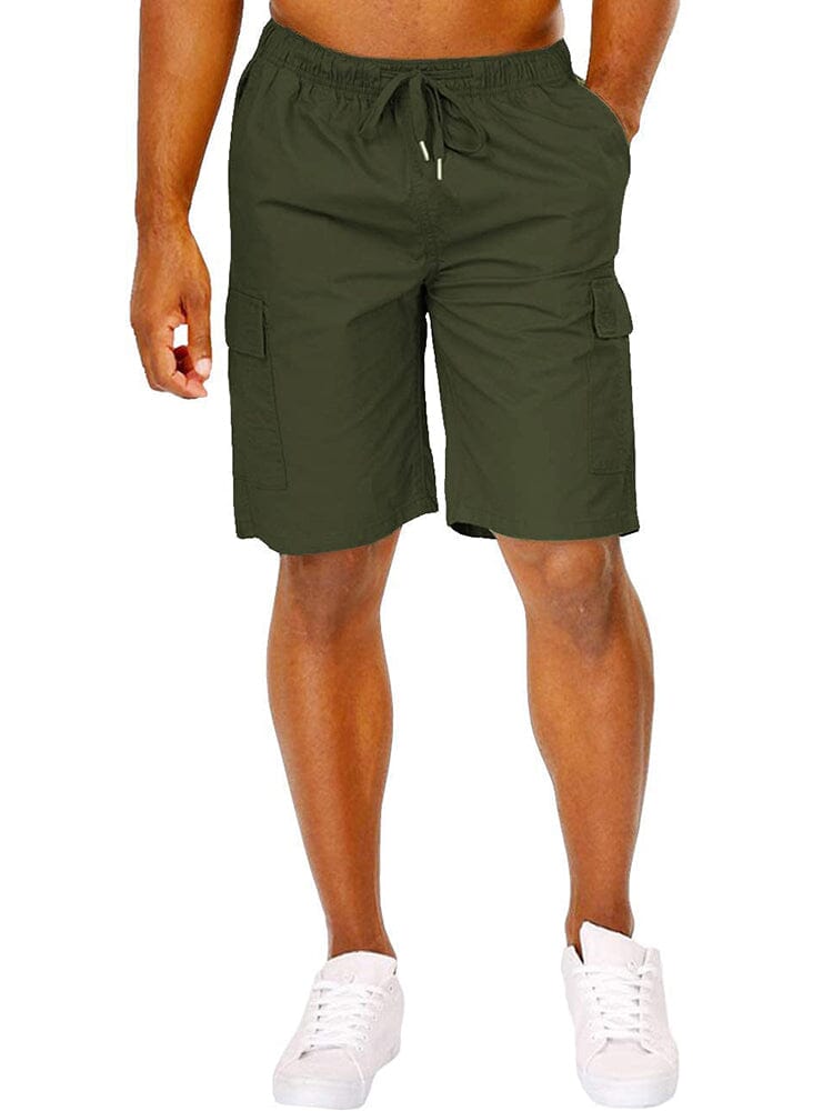 Casual Cotton Cargo Shorts (US Only) Shorts coofandy Army Green S 