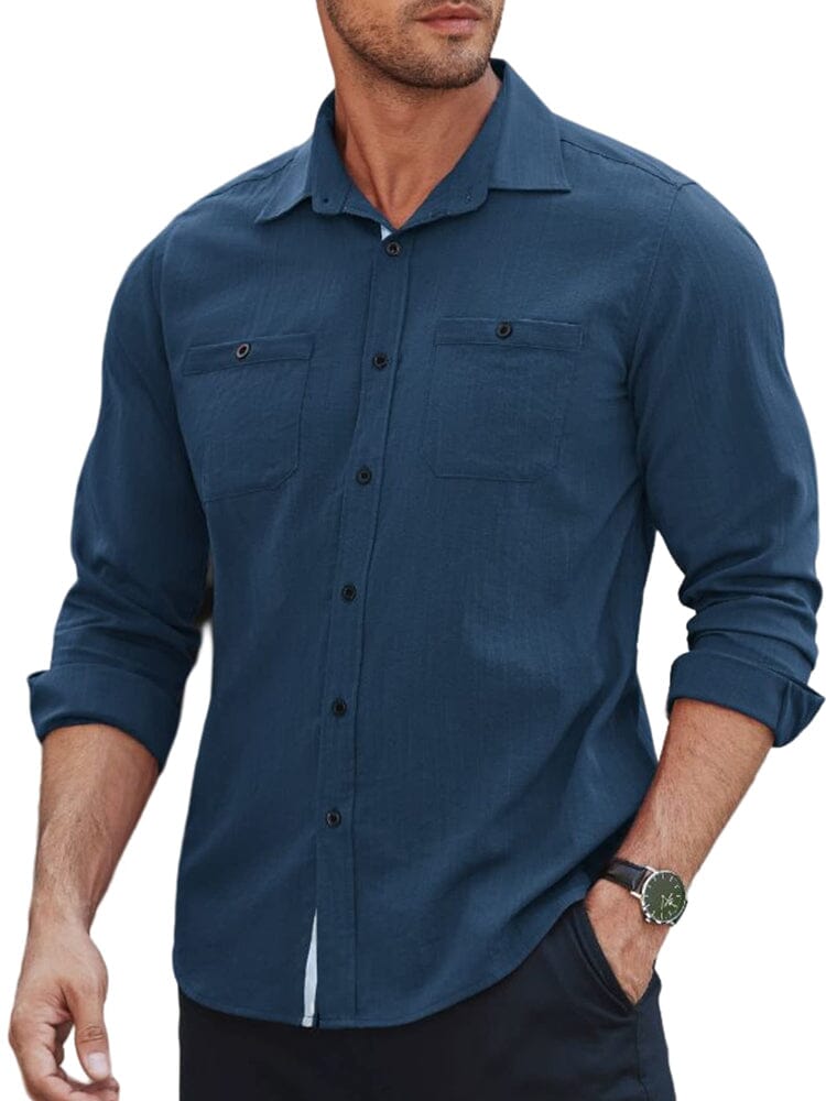 Cozy Soft Button Shirt (US Only) Shirts coofandy Blue S 