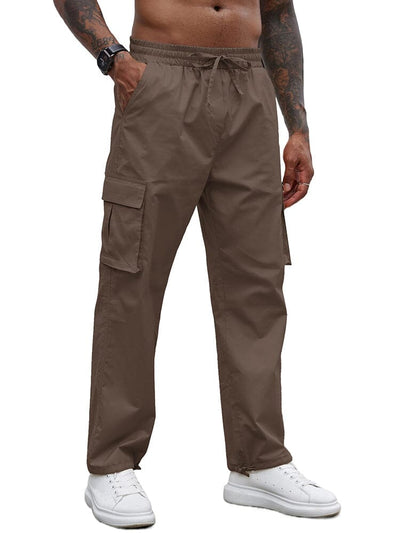 Casual Classic 100% Cotton Cargo Pants Pants coofandy Brown S 