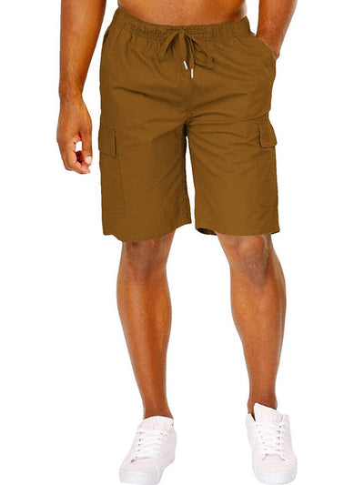 Casual Cotton Cargo Shorts (US Only) Shorts coofandy Brown S 
