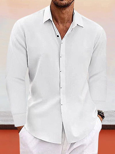 Casual Utility Cotton Linen Shirt Shirts coofandy White S 