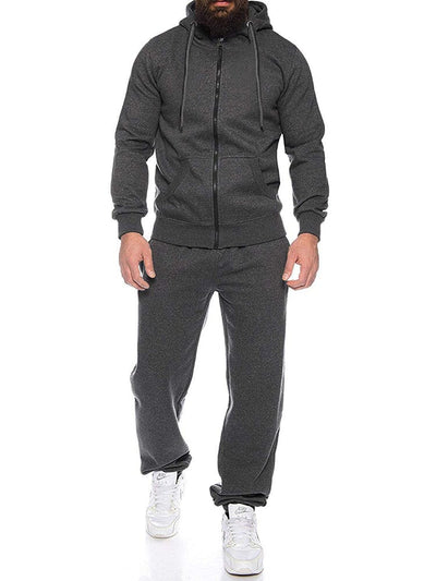 Casual 2-Piece Jogger Set (US Only) Sports Set coofandy Dark Grey S 
