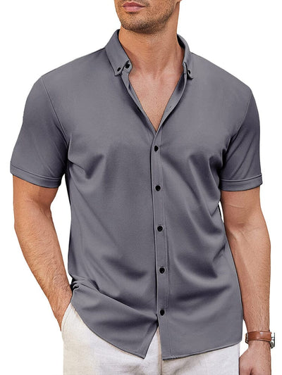 Casual Soft Wrinkle Free Shirt (US Only) Shirts coofandy Dark Grey S 