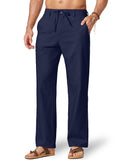 Comfort Lightweight Cotton Linen Drawstring Pants (US Only)