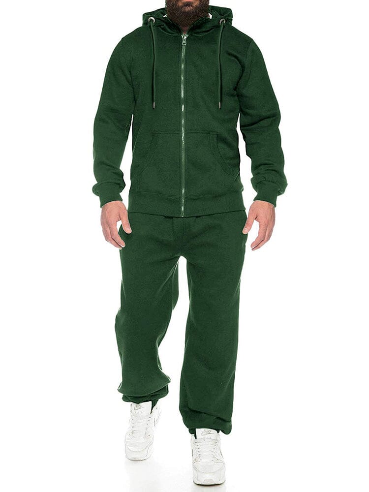 Casual 2-Piece Jogger Set (US Only) Sports Set coofandy Green S 
