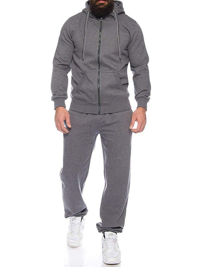 Casual 2-Piece Jogger Set (US Only) Sports Set coofandy Grey S 