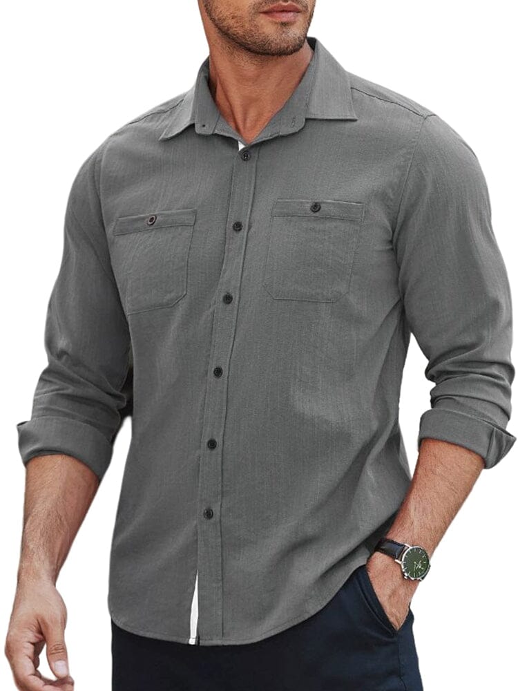 Cozy Soft Button Shirt (US Only) Shirts coofandy Grey S 