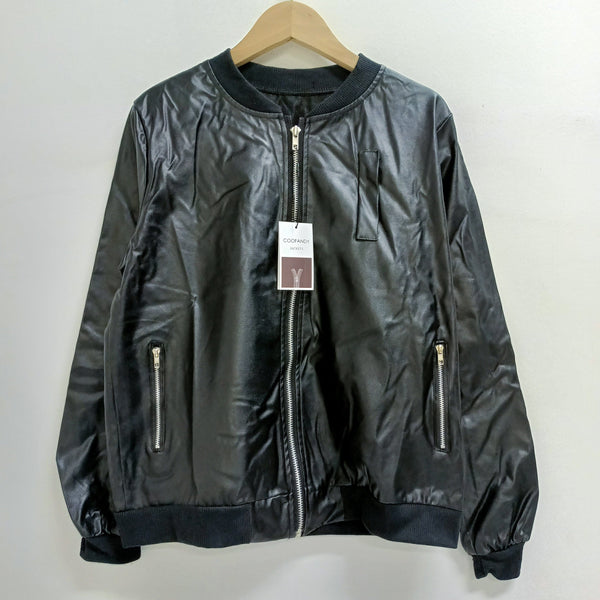 COOFANDY Classic Leather Jacket coofandy Black S 