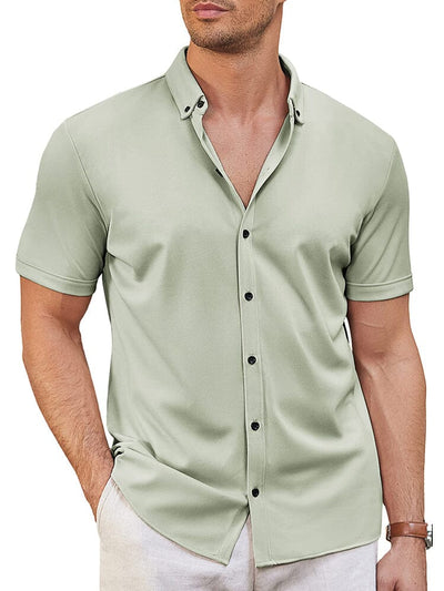 Casual Soft Wrinkle Free Shirt (US Only) Shirts coofandy Light Green S 