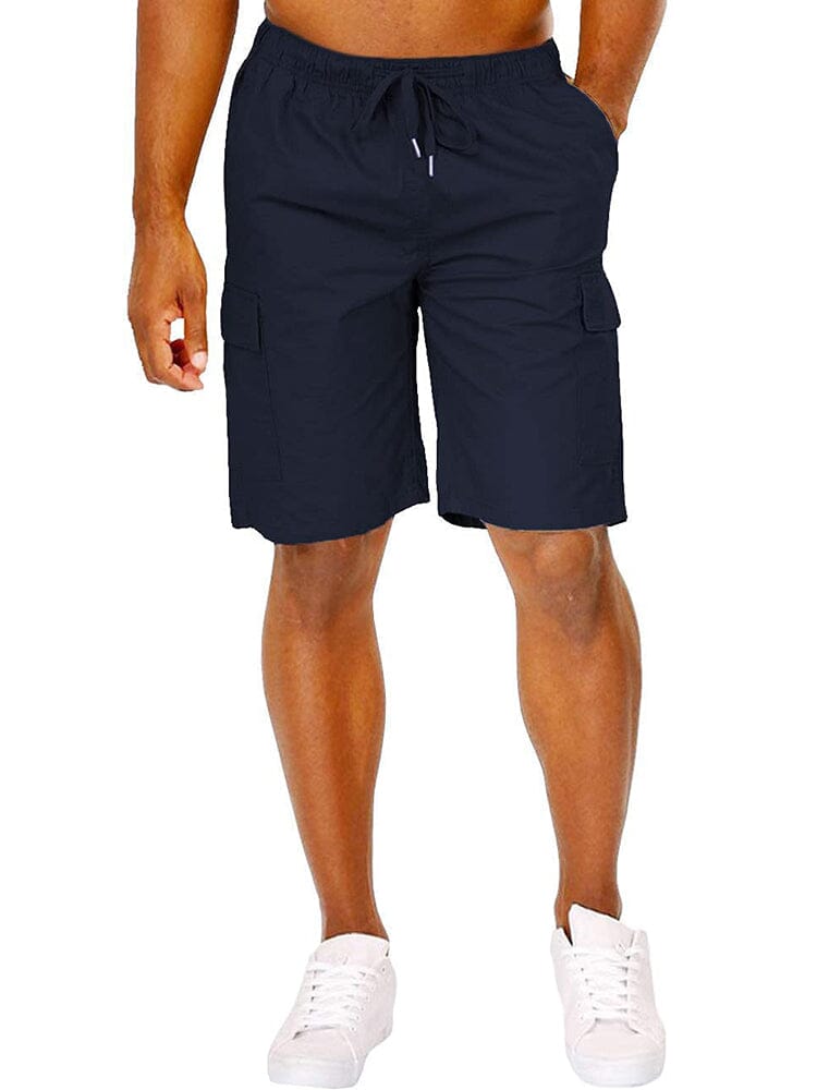 Casual Cotton Cargo Shorts (US Only) Shorts coofandy Navy Blue S 