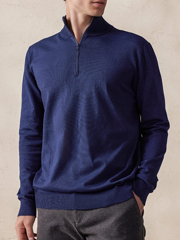 Casual Turtleneck Pullover Sweatshirt Hoodies coofandy Blue M 