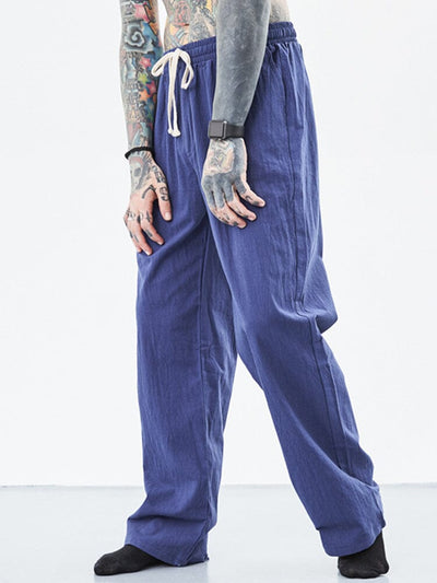 loose straight linen style pants Pants coofandystore 