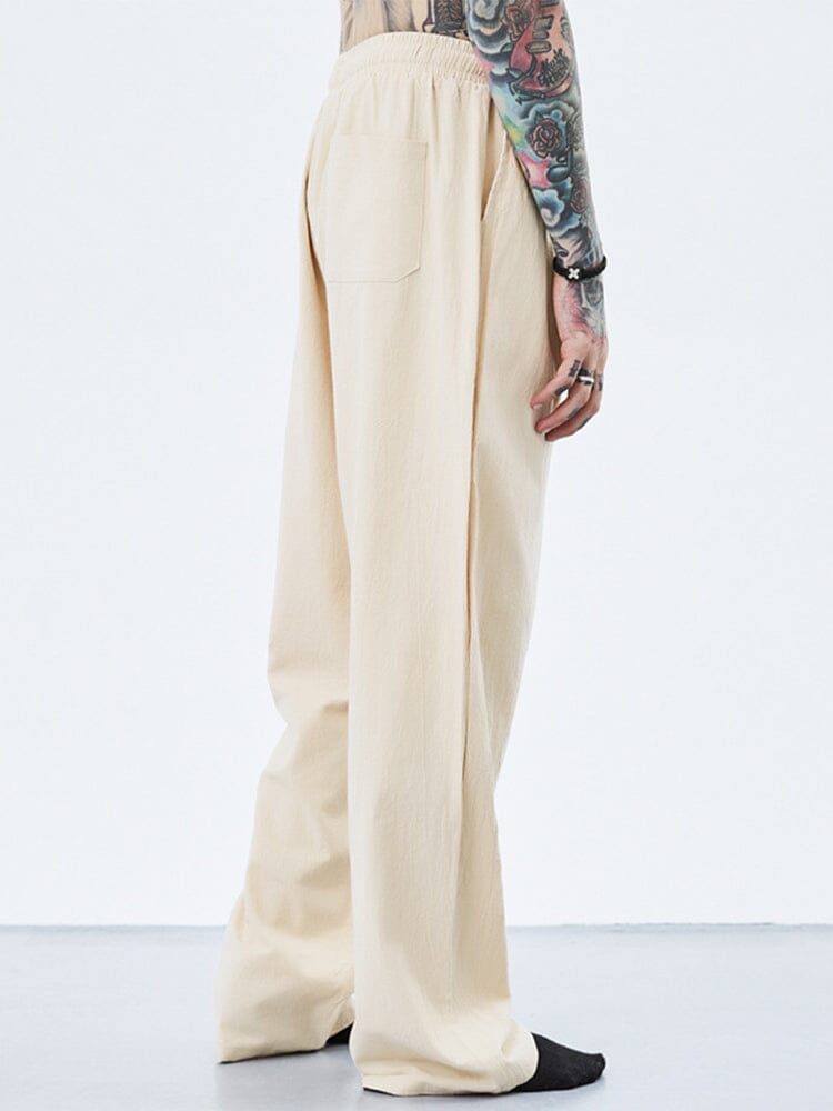 loose straight linen style pants Pants coofandystore 