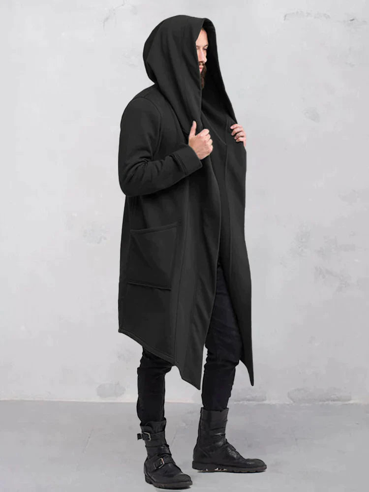 COOFANDY Gilet Mantella Uomo – Tessuto Misto Lino – Stile Hippie Vintage Con Orlo Irregolare