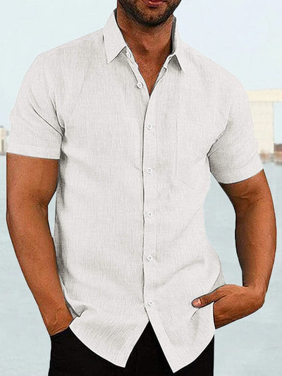 Coofandy Short Sleeve Casual Shirt (US Only) Shirts coofandy White S 