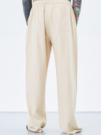 loose straight linen style pants Pants coofandystore 