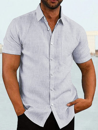 Coofandy Short Sleeve Casual Shirt (US Only) Shirts coofandy Clear Blue S 