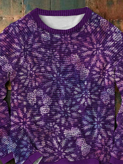 Christmas Snow Round Neck Pullover Sweatshirt Sweaters coofandystore 