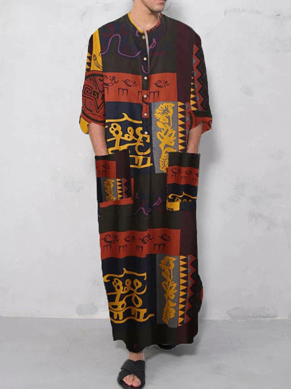 Long-sleeve One-piece Shirt Robe coofandy Word S 