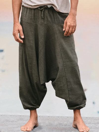 Coofandy linen straight pants coofandystore Grey S 