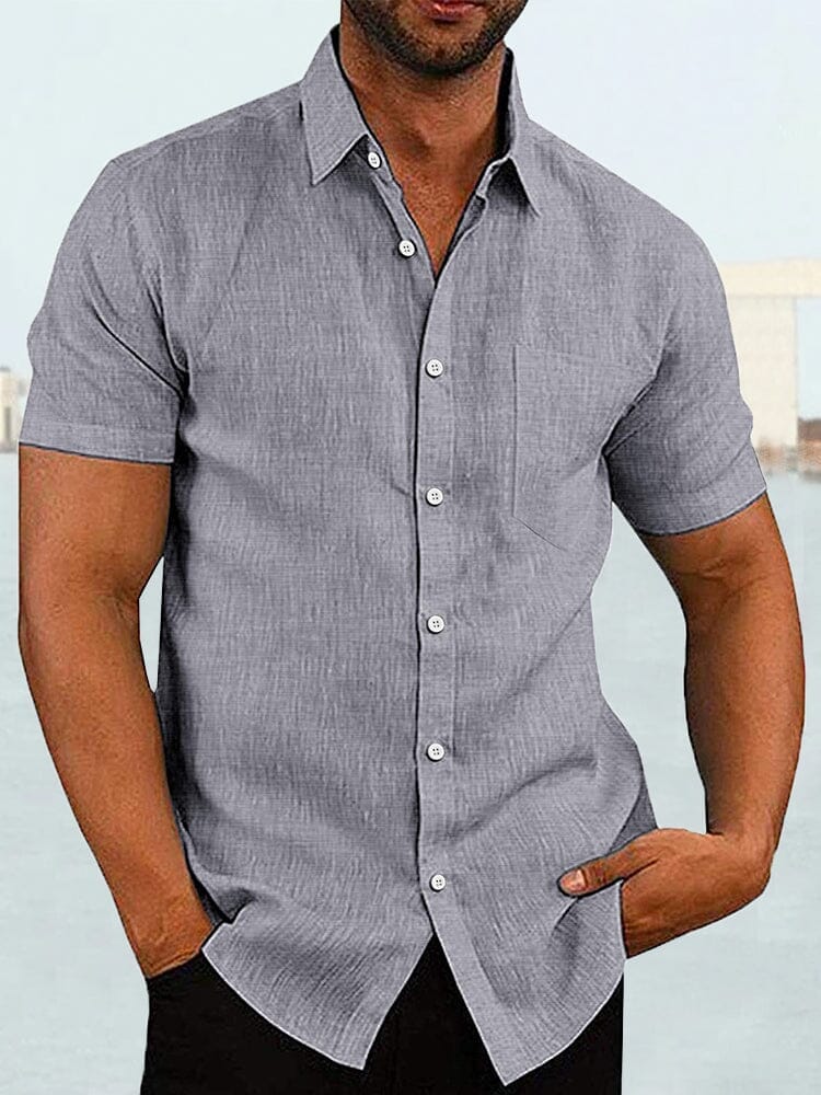 Coofandy Short Sleeve Casual Shirt (US Only) Shirts coofandy Grey S 