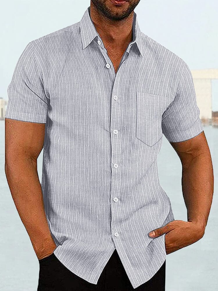 Coofandy Short Sleeve Casual Shirt (US Only) Shirts coofandy Moon Grey S 