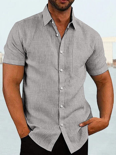 Coofandy Short Sleeve Casual Shirt (US Only) Shirts coofandy Light Grey S 